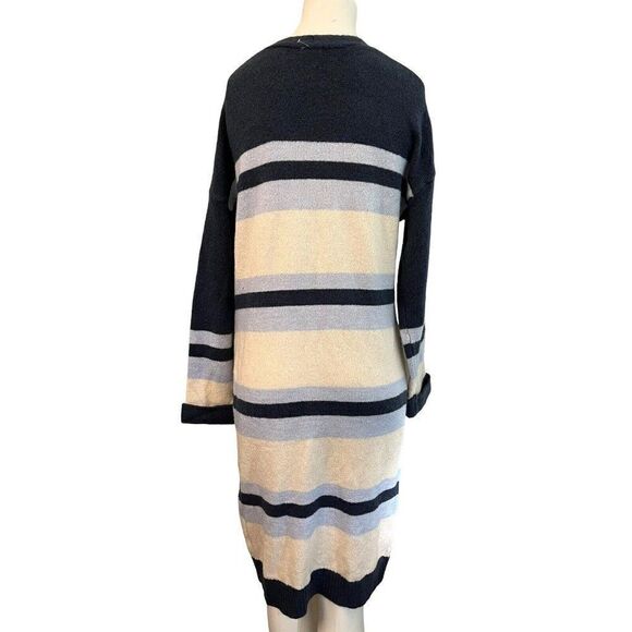 Ladies Long Cozy Striped Duster Oversized Cardigan Sweater NWT Freshman 1996 - Picture 2 of 7